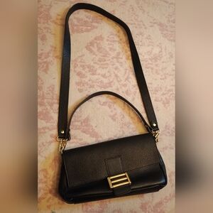 Black Leather Crossbody Bag